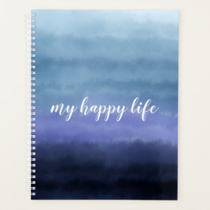 Ma belle citation de vie moderne bleu pourpre aqua