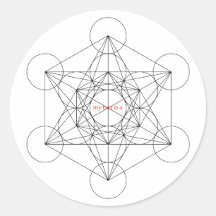 ma boîte est un... métatrons cube. autocollant