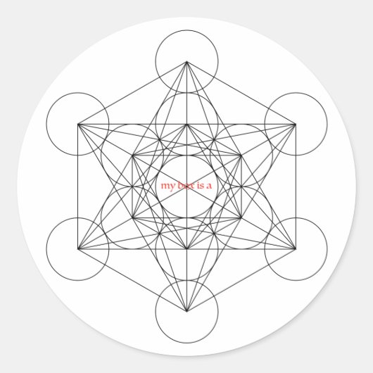 ma boîte est un... métatrons cube. autocollant (Devant)