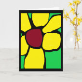 Ma carte abstraite à fleur jaune (Fleur jaune)