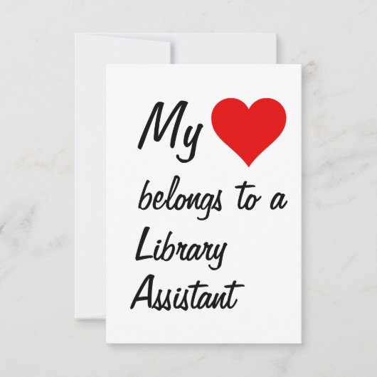 Ma carte appartient à un assistant de bibliothèque (Devant)