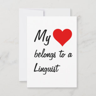 Ma carte appartient à un linguiste