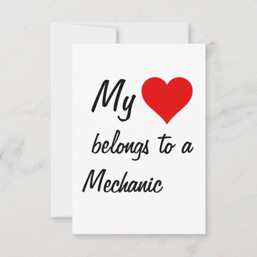 Ma carte appartient à un mécanicien (Devant)
