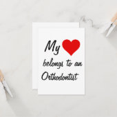 Ma carte appartient à un orthodontiste (Devant/Arrière en situation)