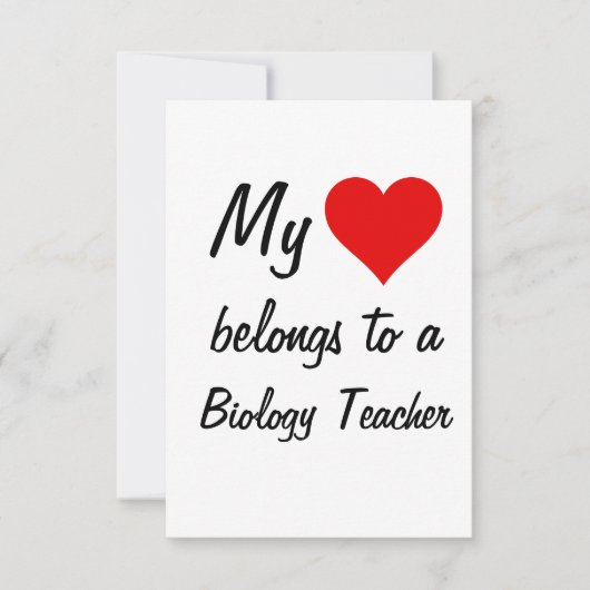 Ma carte appartient à un professeur de biologie (Devant)