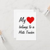 Ma carte appartient à un professeur de mathématiqu (Devant/Arrière en situation)