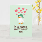 Ma carte canard chanceux (Fleur jaune)