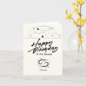 Ma carte d'anniversaire cardiaque pour le cancer p (Fleur jaune)