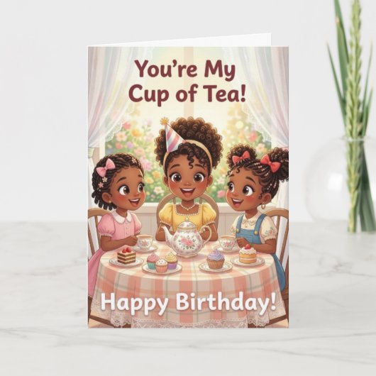 Ma Carte d'Anniversaire de Thé Préféré (Devant)