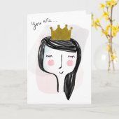 Ma carte d'anniversaire Queen (Fleur jaune)