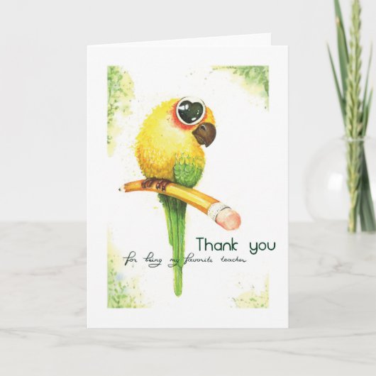 Ma carte d'appréciation pour enseignant favori (Devant)