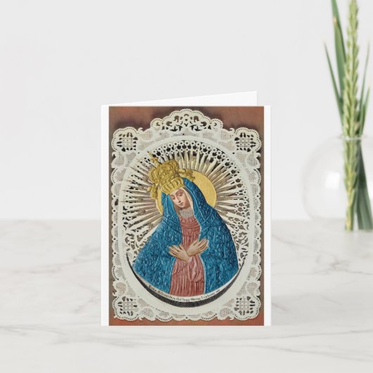 Ma carte de colorisation informatique de la Vierge (Devant)