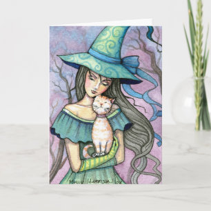 Ma carte de féline sorcière tabby douce Notecard