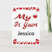 Ma carte de la Saint-Valentin personnalisée 'Mon c (Devant)