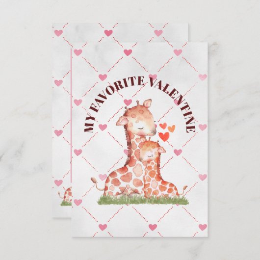 Ma carte de la Saint-Valentin préférée 8,9 cm x 12 (Devant / Derrière)