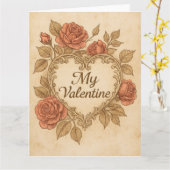 Ma carte de la Saint-Valentin vintage (Fleur jaune)