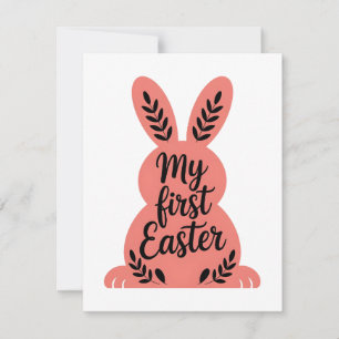Ma carte de Pâques de mon premier bébé lapin