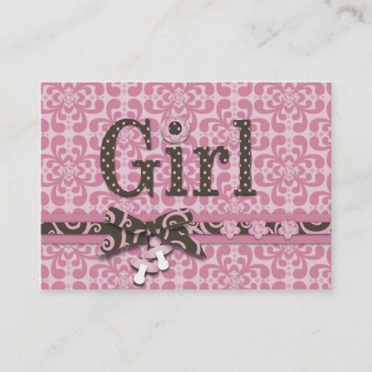 Ma carte de rappel de baby shower de fille (Devant)