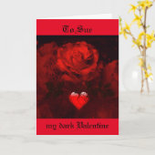 Ma carte de Saint-Valentin noir rose rouge (Fleur jaune)