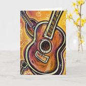 Ma carte de voeux d'ukulélé (Fleur jaune)