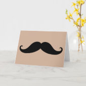 Ma carte de voeux Mustache (Fleur jaune)