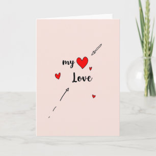 Ma carte flèches de cœur d'amour