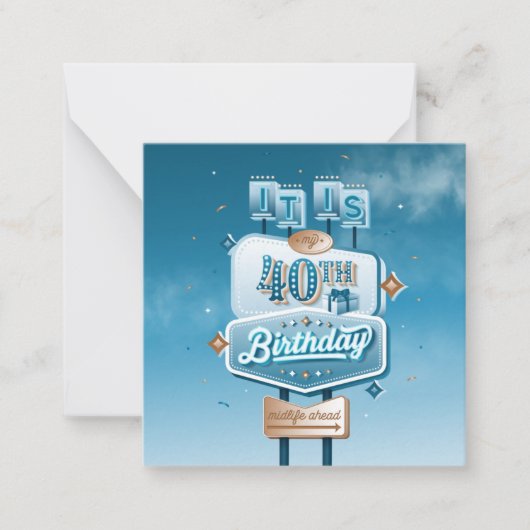 Ma carte papier à lettres d'anniversaire de 40 ans (Devant)