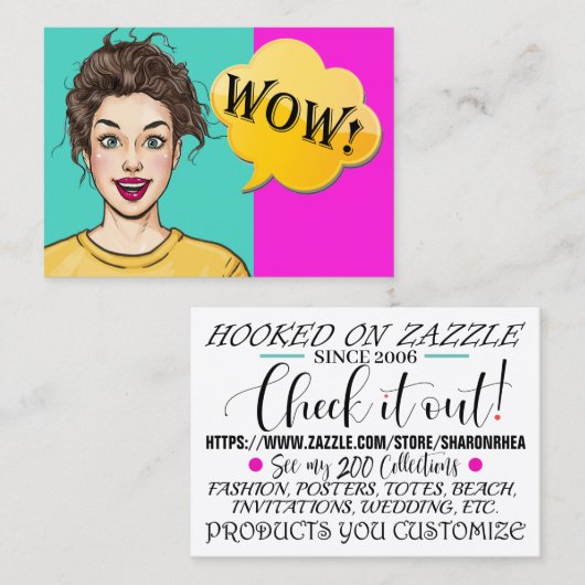 Ma carte Zazzle (Devant / Derrière)