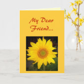 Ma chère carte de voeux d'ami… (Fleur jaune)