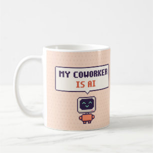 Ma collègue est drôle AI Pixel Mug