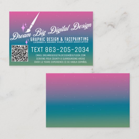 MA CONCEPTION CARTE DE VISITE (Devant / Derrière)