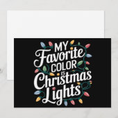 Ma couleur préférée est Noël Lumières Xmas Vacance (Devant / Derrière)