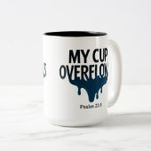 Ma coupe déborde Psaume 23:5 Mug (Devant droit)