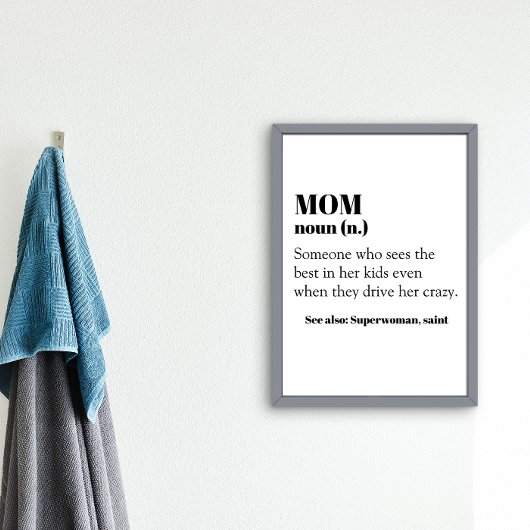 Ma Definition Word Noun Gift Moederdag Perfect Poster