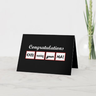 MA Degree - AANGEPASTE NAAM - Gefeliciteerd Kaart