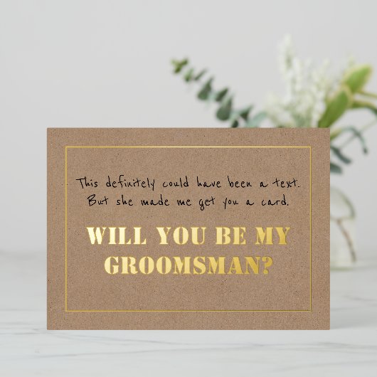 M'a fait t'acheter une carte drôle de proposition (Debout devant)