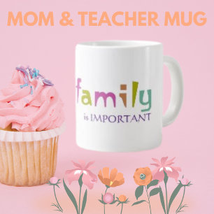 Ma famille est importante, mots café Mug