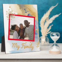 Ma famille Plaque Tabletop est 8x10 Avec un Easel