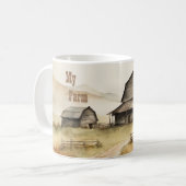 Ma ferme aquarelle Mug (Devant gauche)