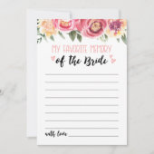 Ma Fête des mariées mémoire préférée ou la carte H (Devant)