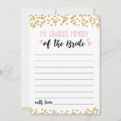 Ma Fête des mariées mémoire préférée ou la carte H (Devant)