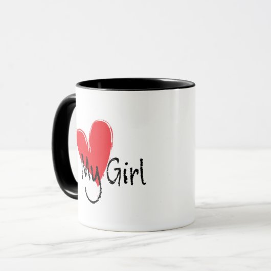 "Ma fille" Mug (Devant gauche)