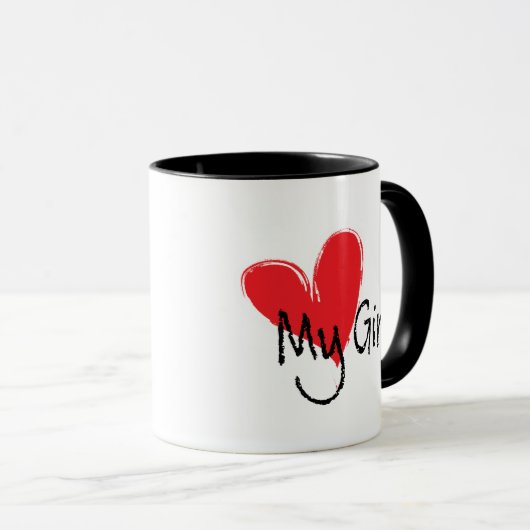 "Ma fille" Mug (Devant droit)