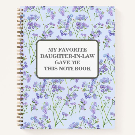 MA FILLEULE PRÉFÉRÉE M'A DONNÉ CE CAHIER (Devant)