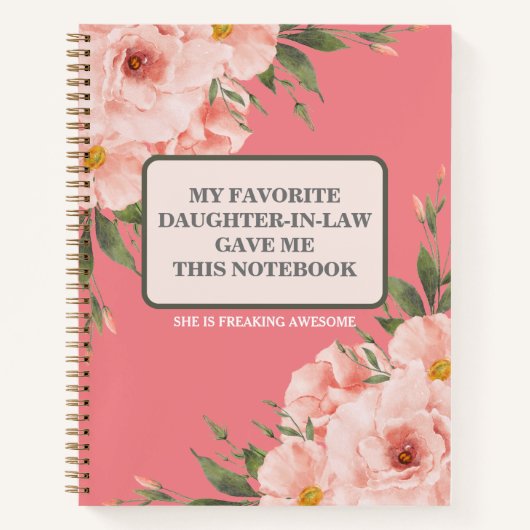 MA FILLEULE PRÉFÉRÉE M'A DONNÉ CE CAHIER (Devant)
