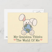 Ma Grand-Mère Pense Que Le Monde De Ma Carte Posta (Devant / Derrière)