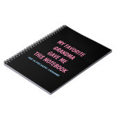 MA GRAND-MÈRE PRÉFÉRÉE M'A DONNÉ CE CAHIER (Côté gauche)