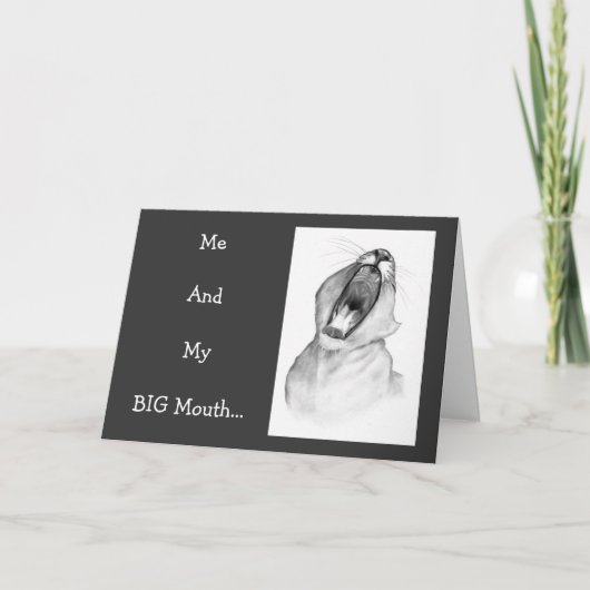 MA GRANDE CARTE D'APOLOGIE DE BOUCHE : Lion : Cray (Devant)