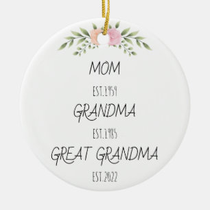 Ma Grootma Grootma Est Aangepast Jaar Keramisch Ornament