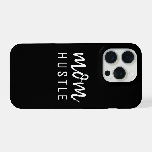 Ma Hustle | Modern Script Black Moederdag iPhone Hoesje (Achterkant horizontaal)